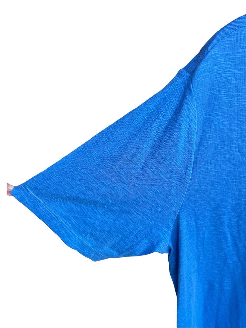 J. Jill NEW Pima Slub Elbow-Sleeve Tee - Bright Blue 4X - Picture 3 of 8